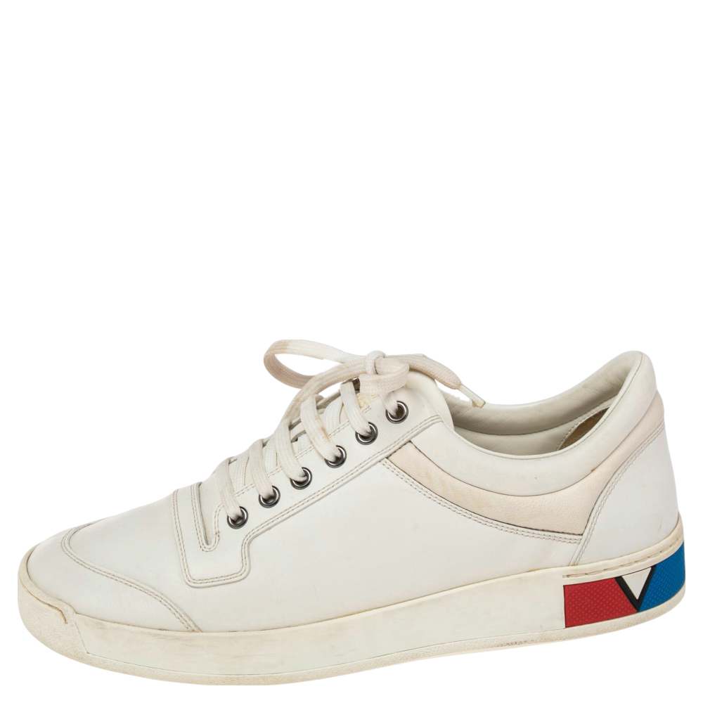 

Louis Vuitton White Leather Low Top Sneakers Size