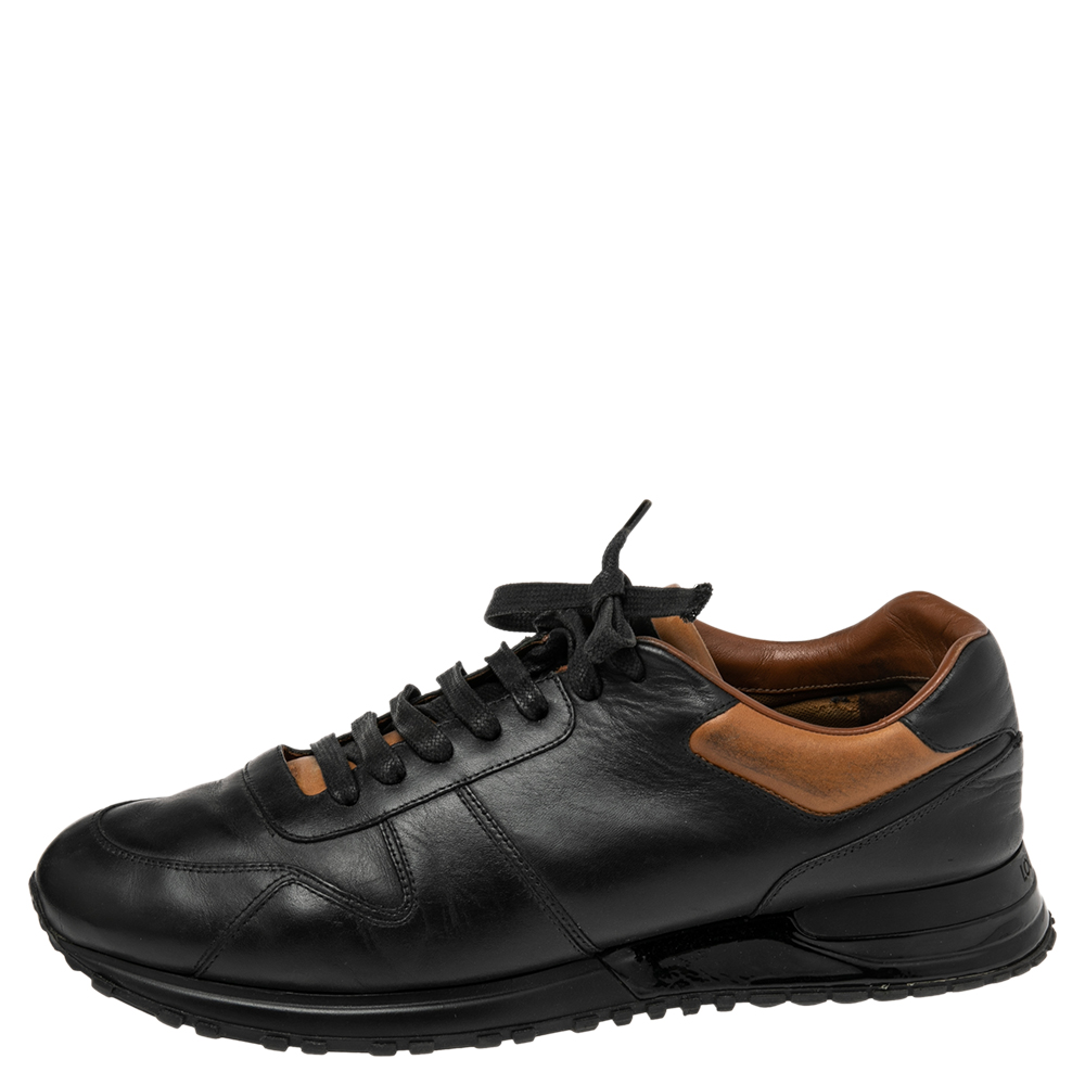 

Louis Vuitton Black Leather Run Away Sneakers Size