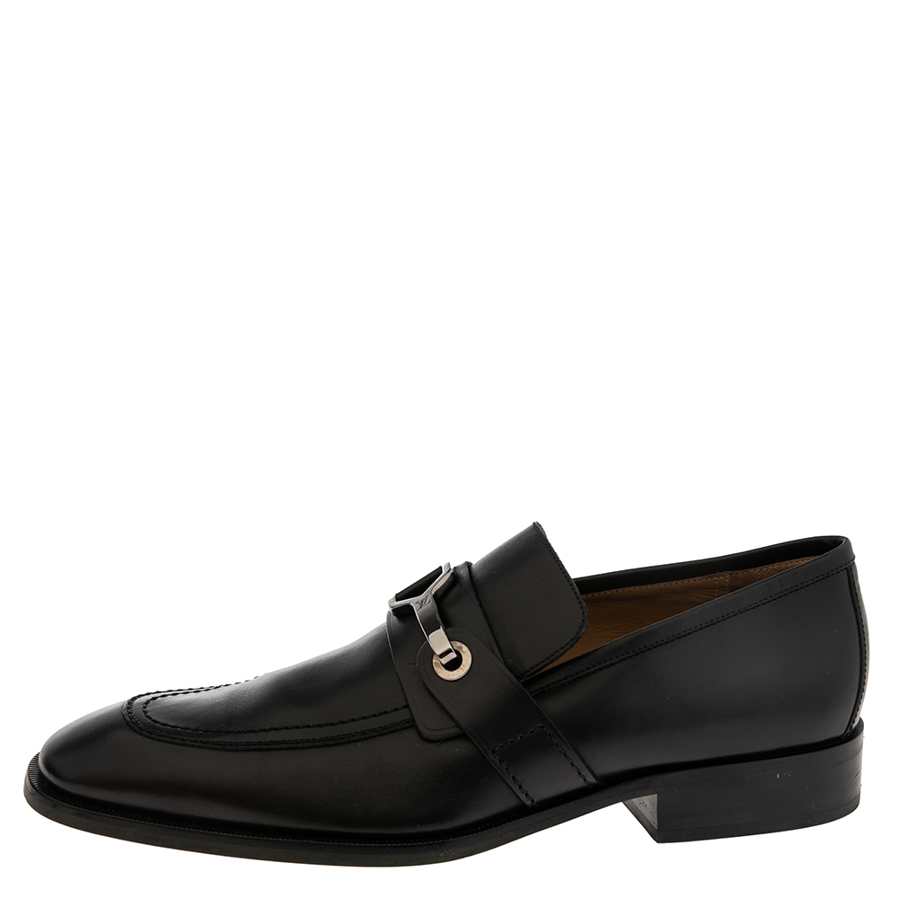 

Louis Vuitton Black Leather Major Loafers Size
