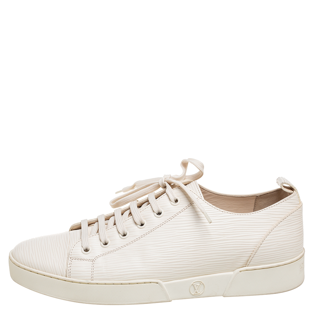 

Louis Vuitton Cream Epi Leather Match Up Sneakers Size, White
