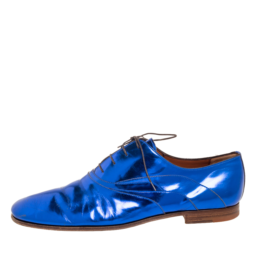 

Louis Vuitton Blue Leather Lace Up Derby Size, Black