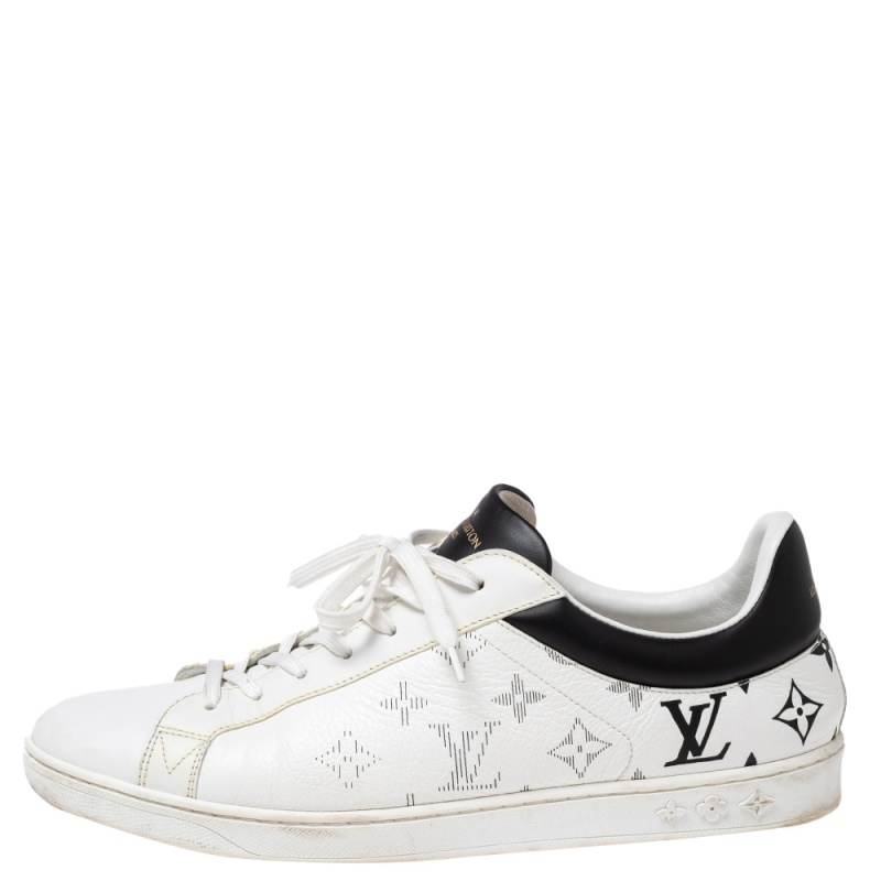 

Louis Vuitton White/Black Gradient Monogram Leather Luxembourg Sneakers Size