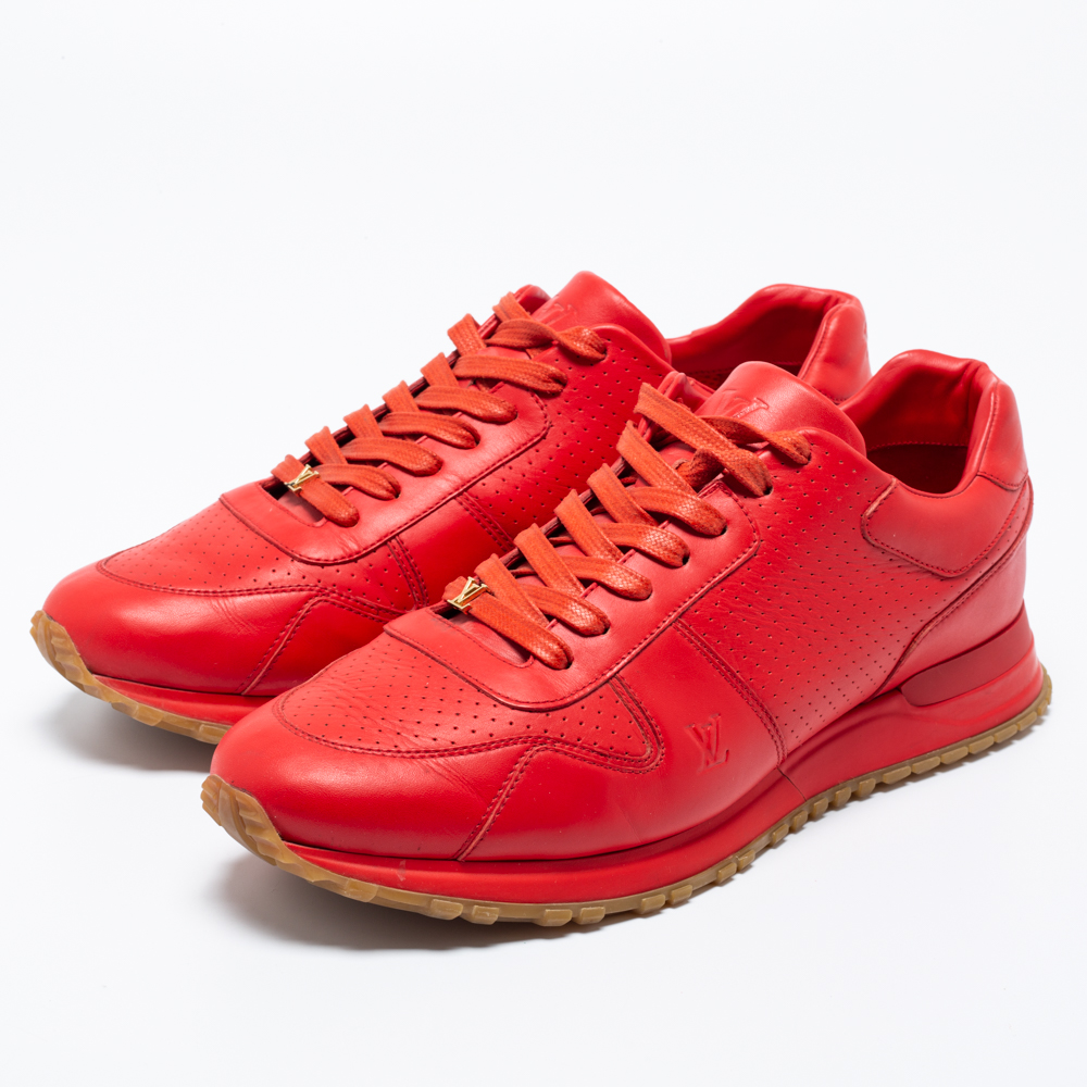 

Louis Vuitton x Supreme Red Leather Runaway Sneakers Size