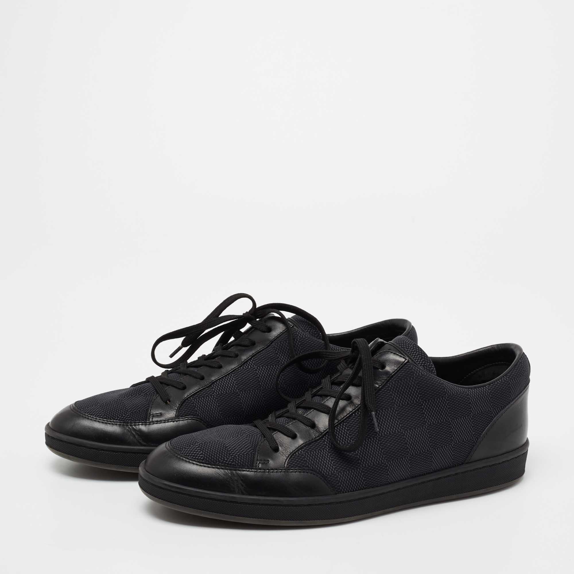 

Louis Vuitton Graphite Damier Nylon and Leather Offshore Low-Top Sneakers Size, Black