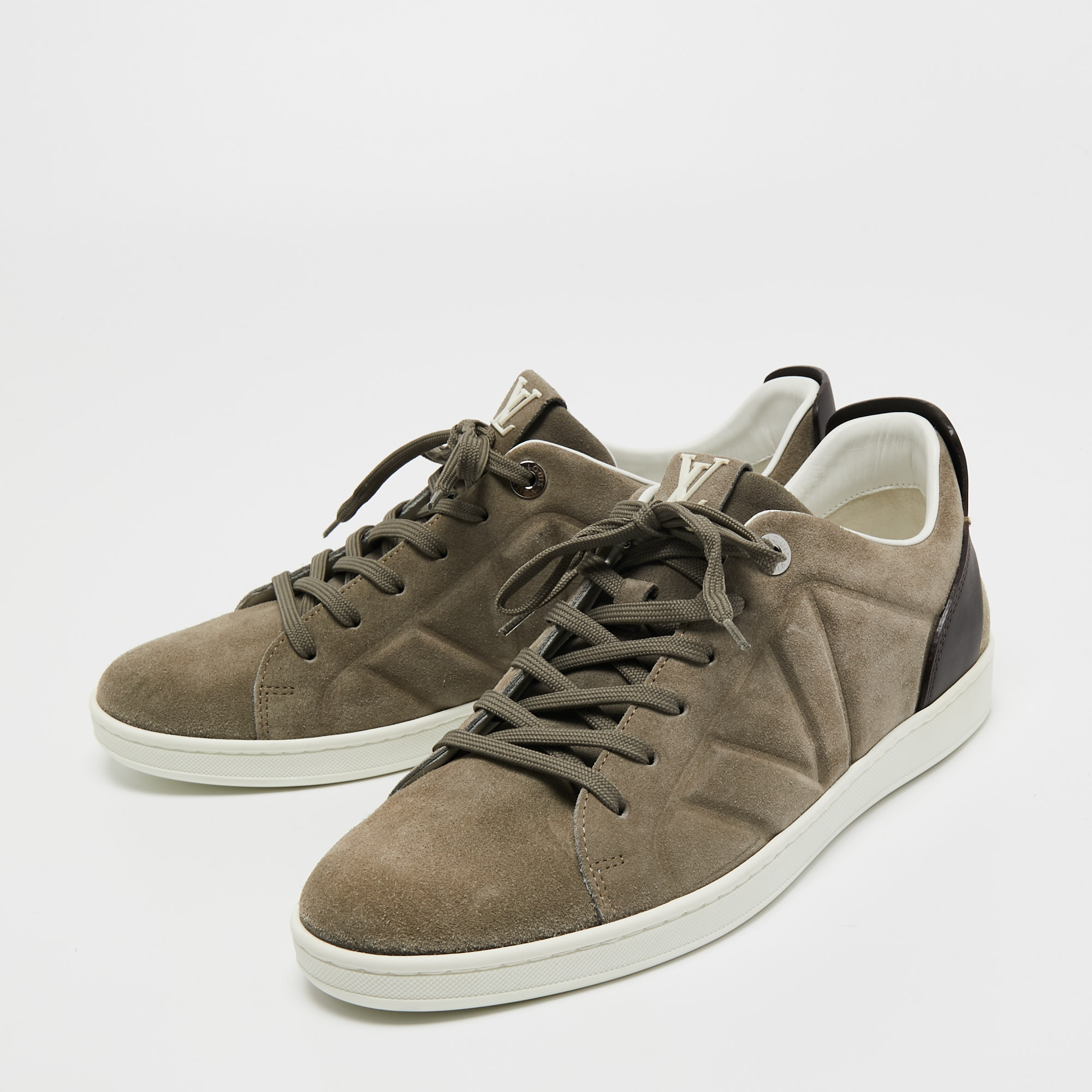 

Louis Vuitton Grey/Brown Suede and Leather Fuselage Sneakers Size