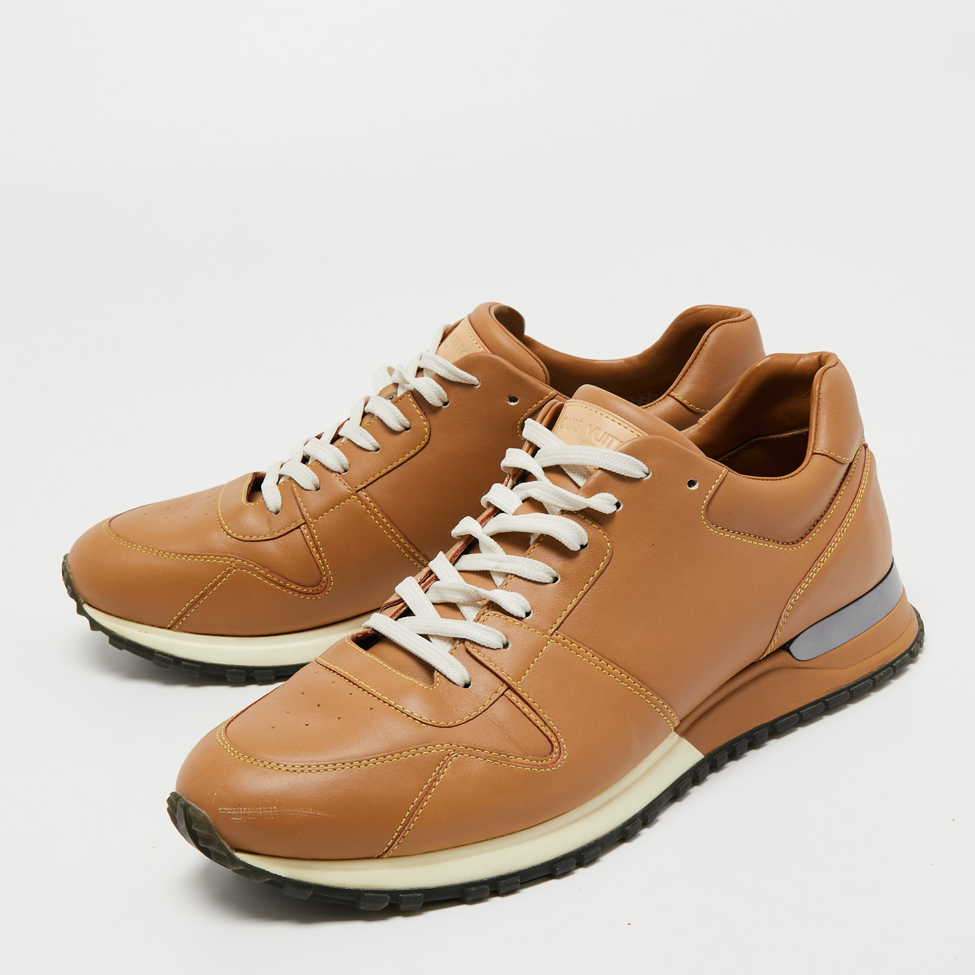 

Louis Vuitton Brown Leather Run- Away Sneakers Size