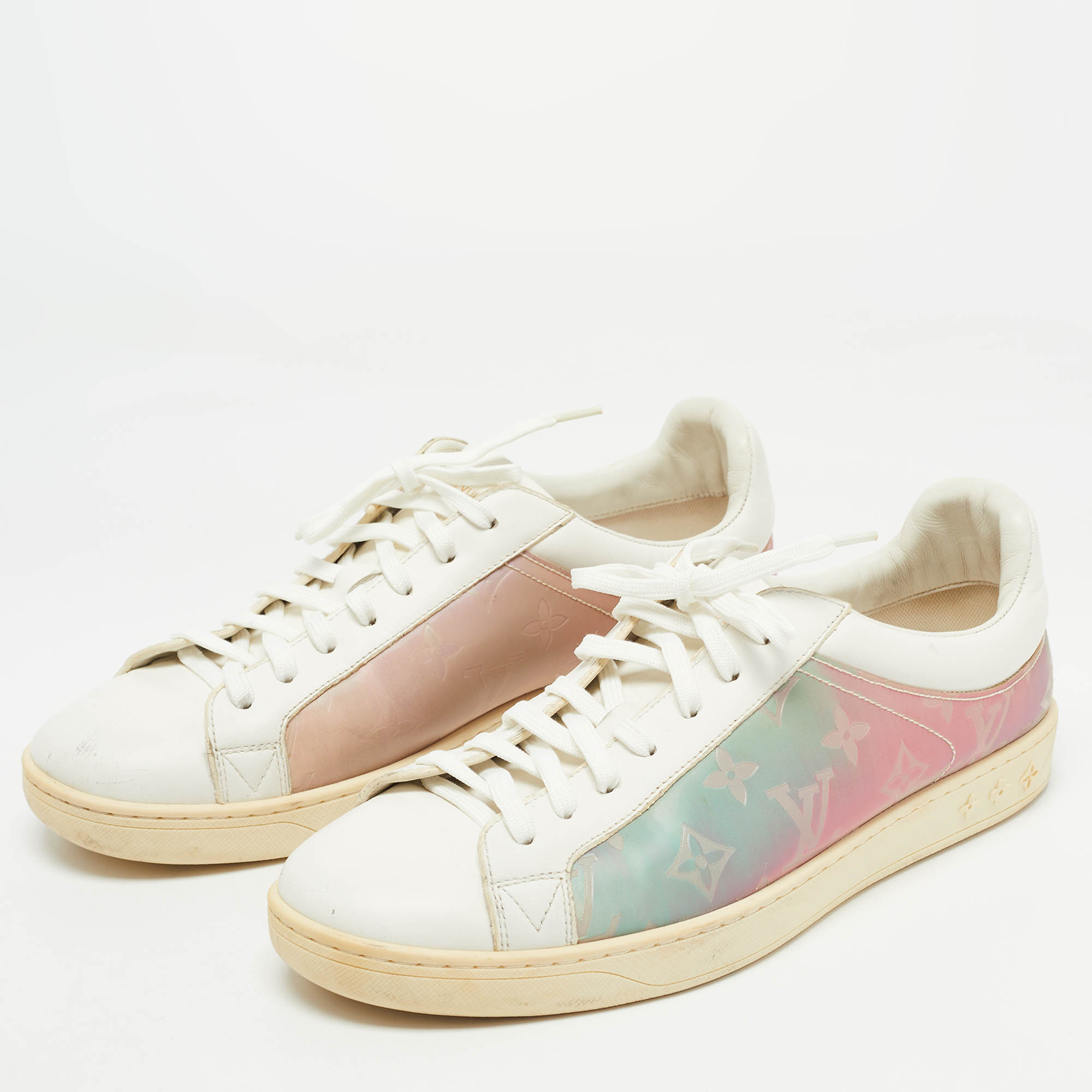 

Louis Vuitton White Leather and PVC Luxembourg Sneakers Size