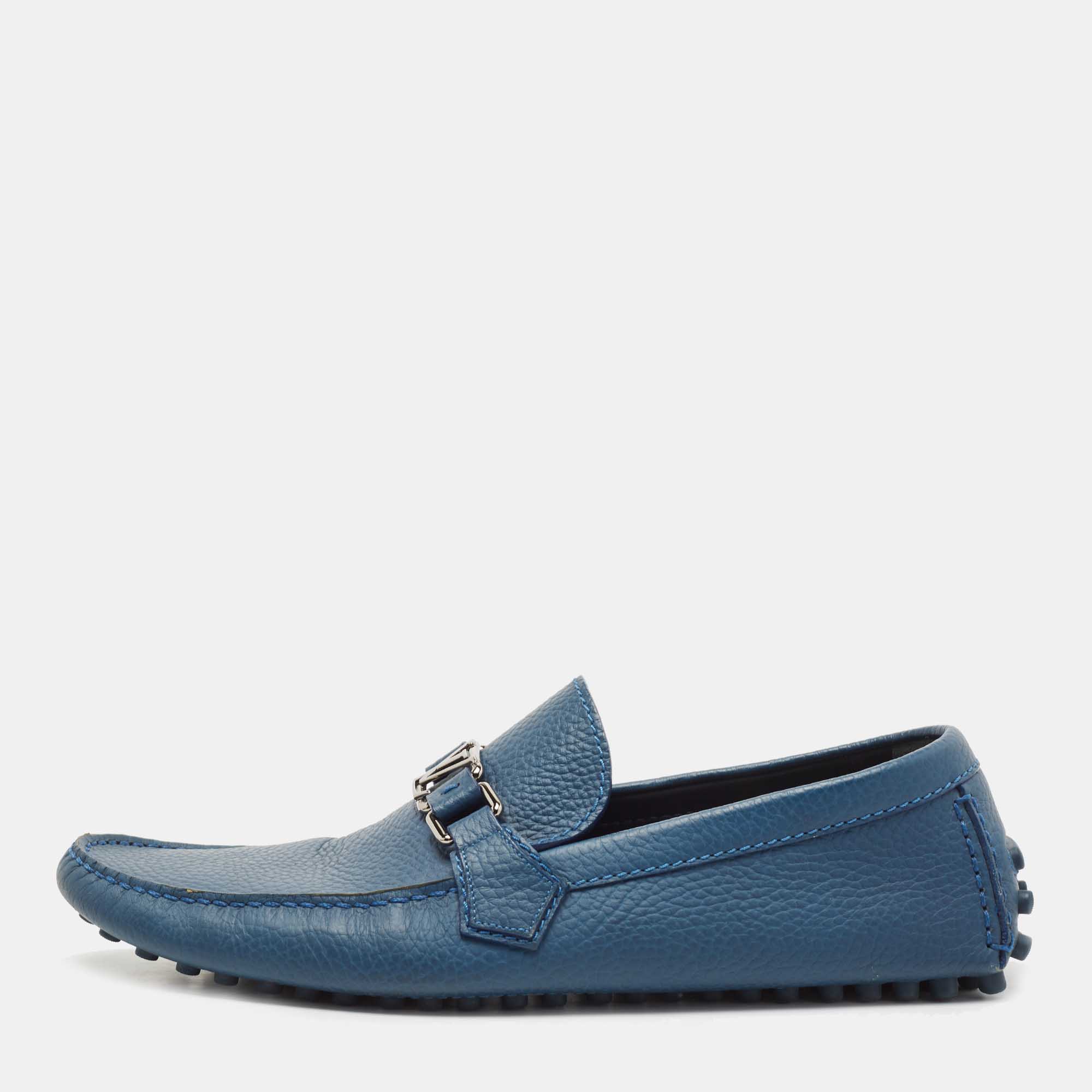 Louis Vuitton Hockenheim Blue Loafers 