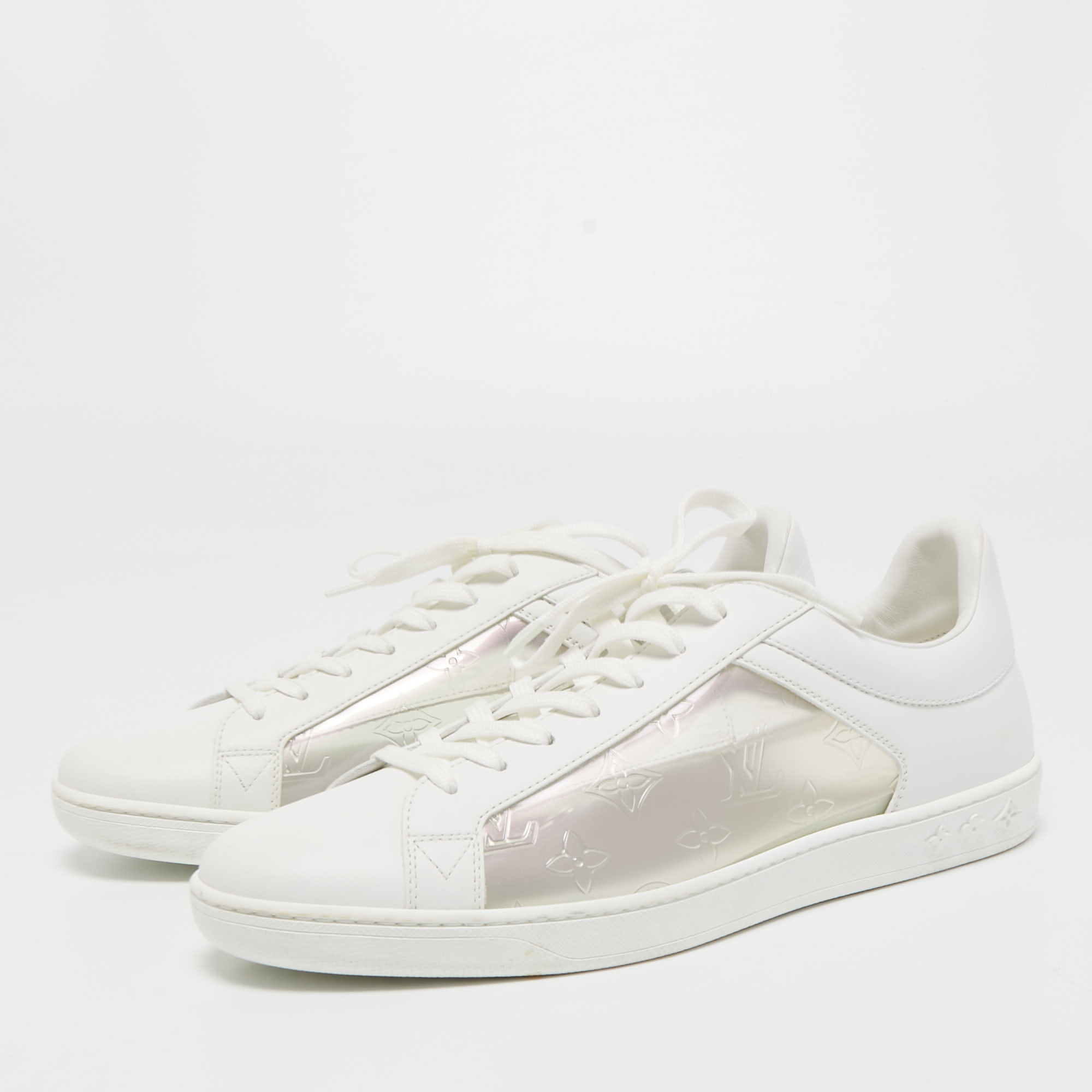 

Louis vuitton White Monogram Leather and PVC Low Top Sneakers Size