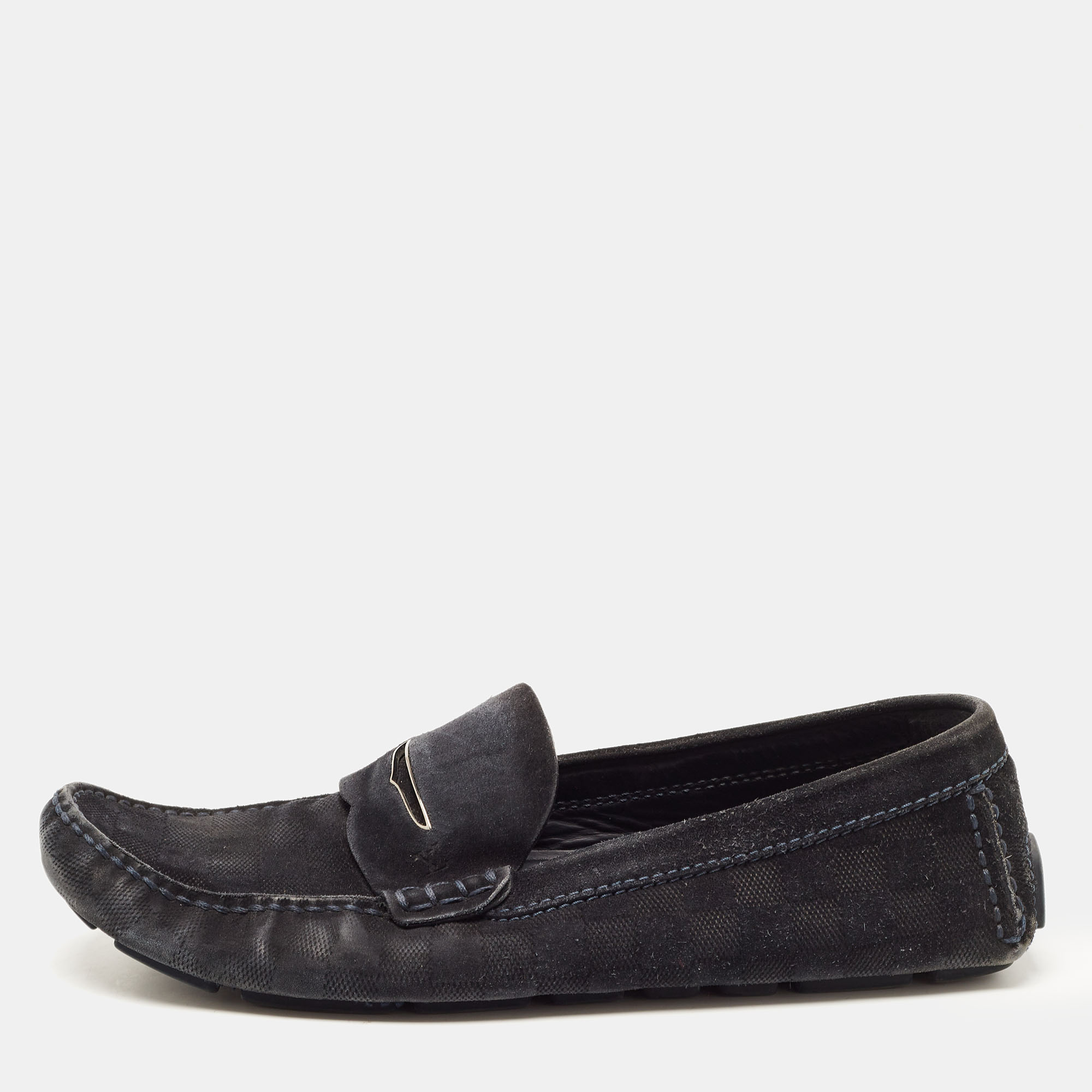 

Louis Vuitton Black Suede Monte Carlo Loafers Size 43.5