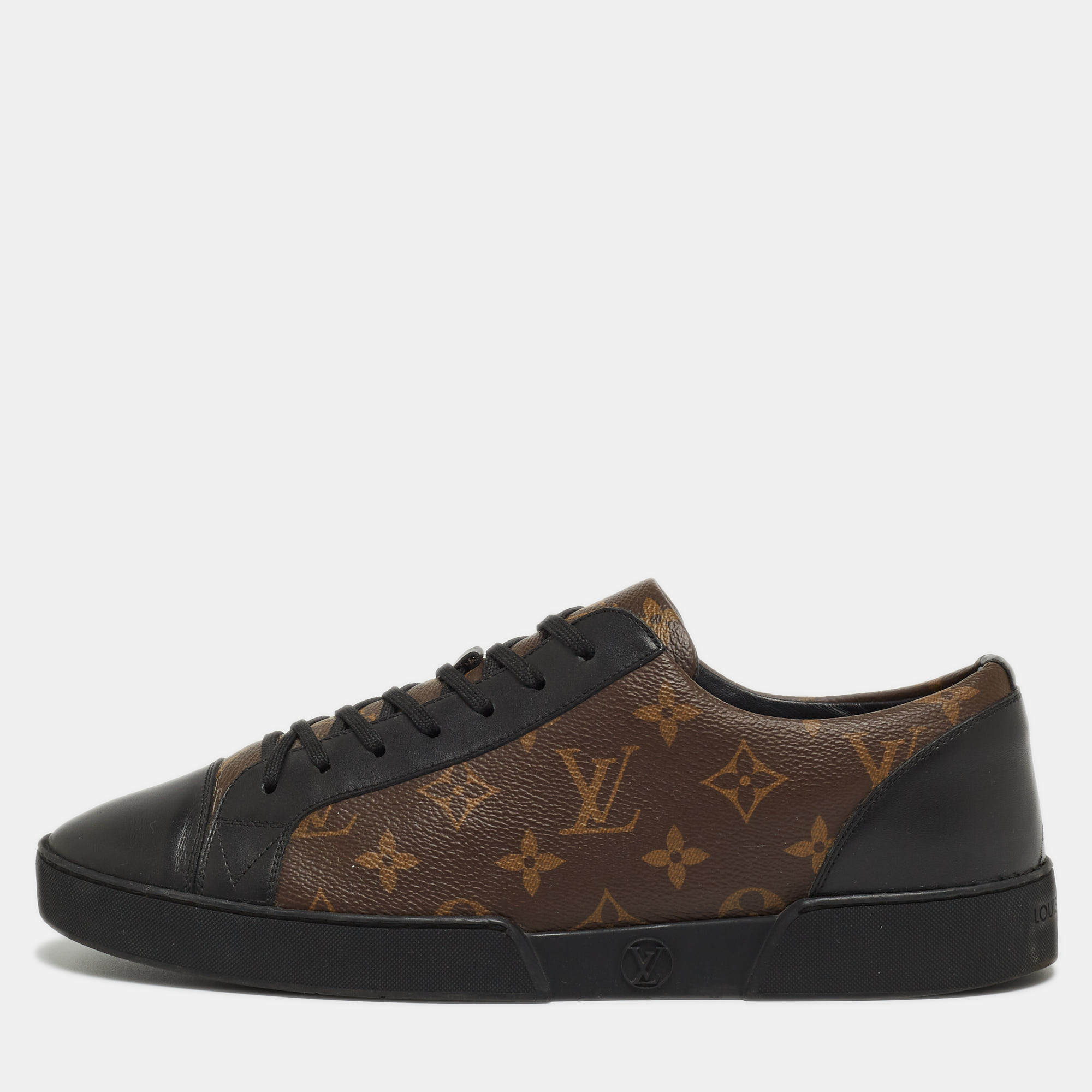 Louis Vuitton Blue/Brown Monogram Canvas High Top Sneakers Size 42.5 Louis  Vuitton