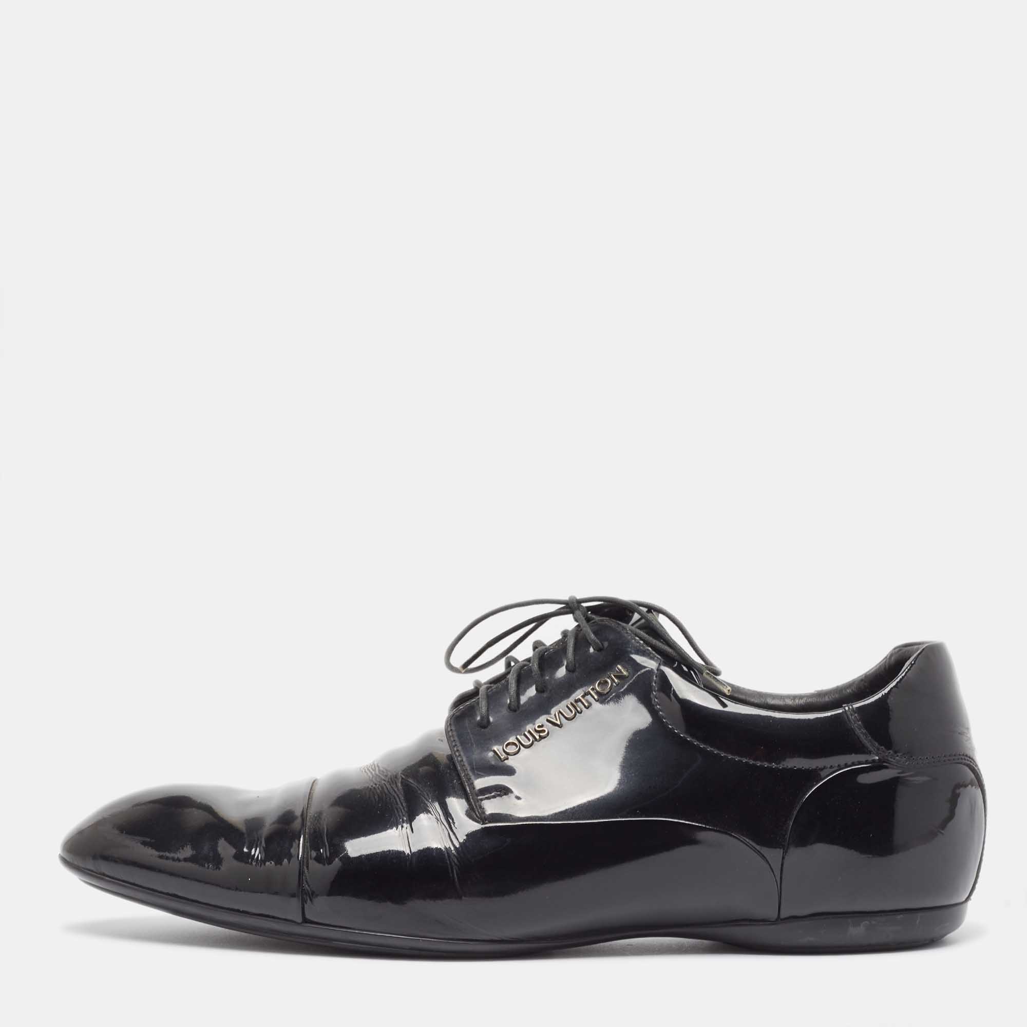 

Louis Vuitton Black Patent Lace Up Oxford Size 43