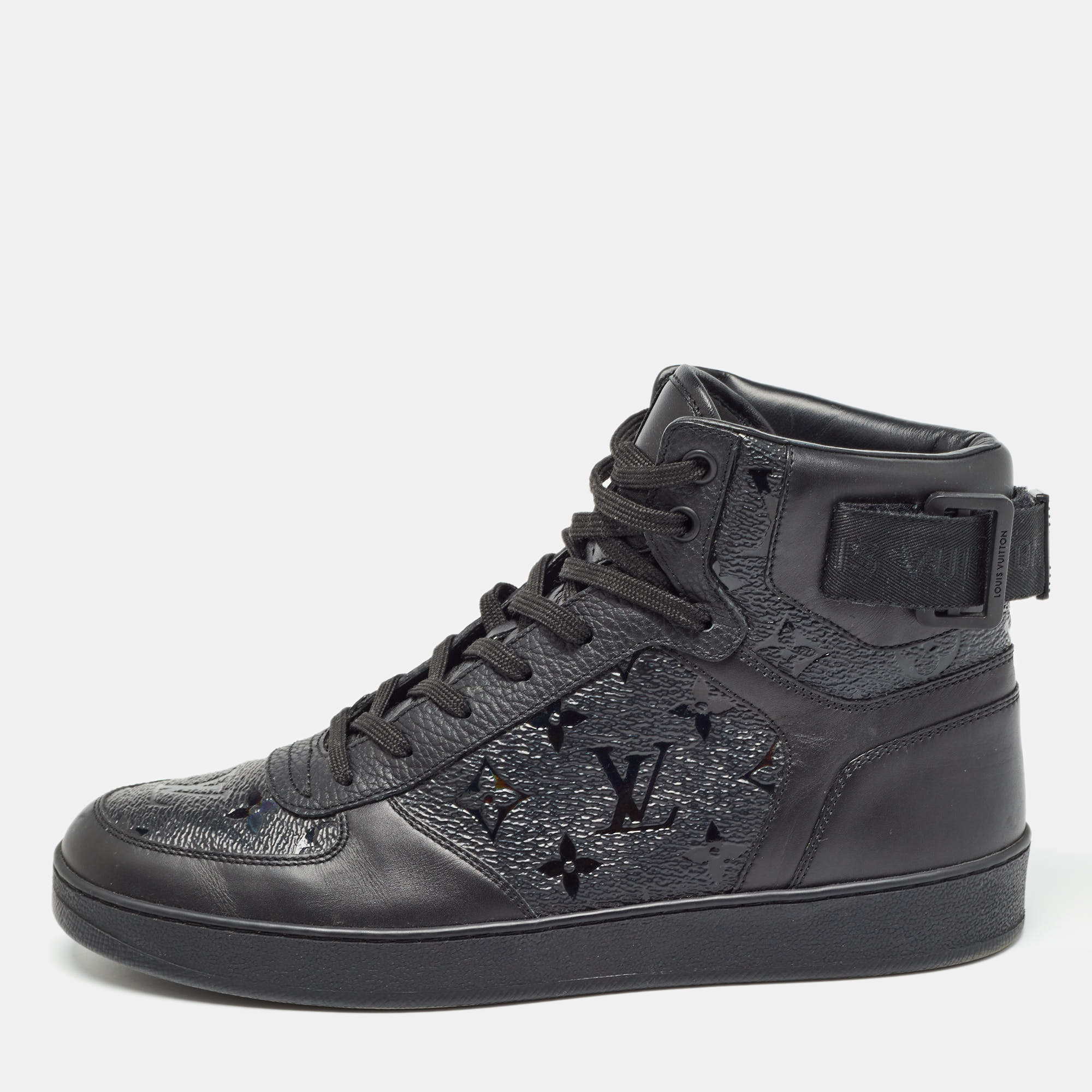 

Louis Vuitton Black Leather Rivoli High Top Sneakers Size