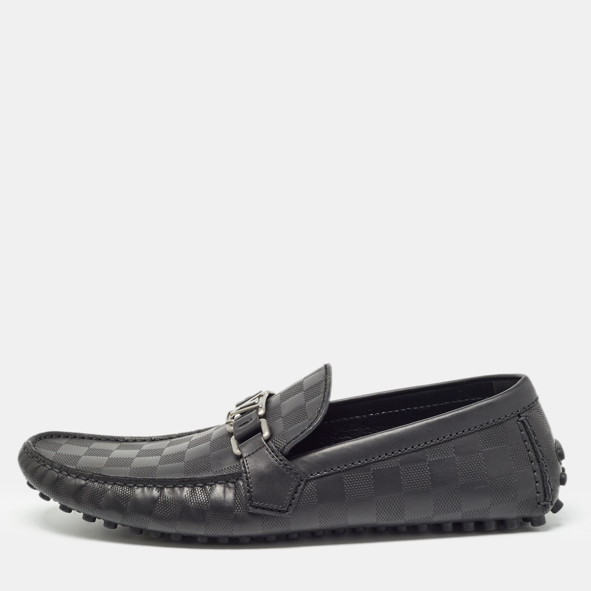 

Louis Vuitton Black Leather Hockenheim Loafers Size 43