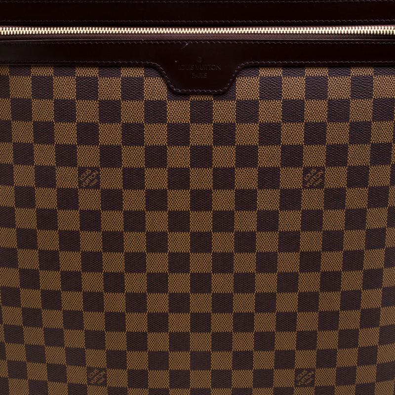 Louis Vuitton Pegase Luggage 55 Damier Ebene Canvas Brown Leather  ref.613469 - Joli Closet
