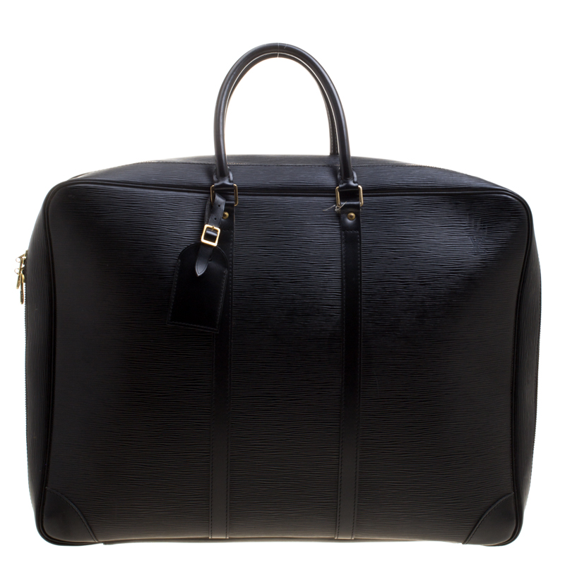 Louis Vuitton Bisten 70 Suitcase Trunk Black Epi Leather, France 1970s For  Sale at 1stDibs