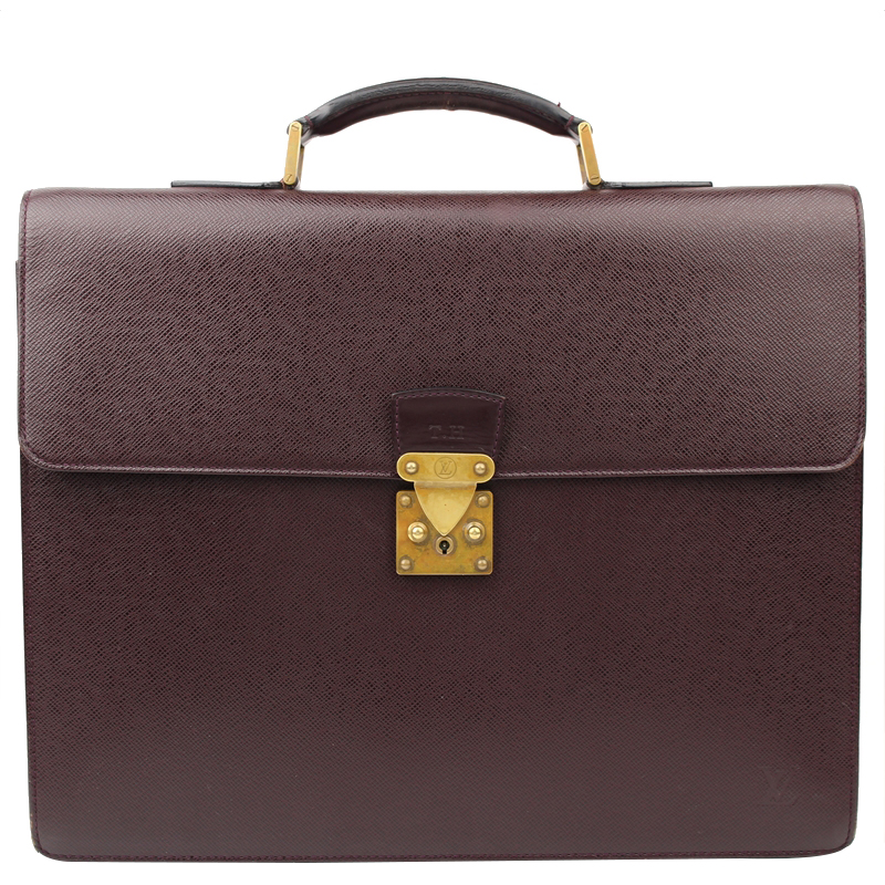 robusto briefcase taiga leather