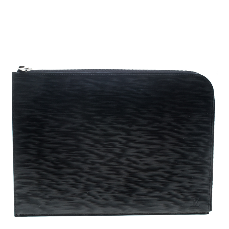 Pre Owned Louis Vuitton Black Epi Leather Poche Documents Portfolio Case