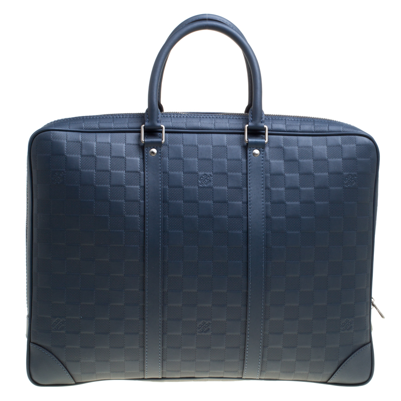 Louis Vuitton Porte Documents Joule Blue Damier INFINI Briefcase lap top  bag