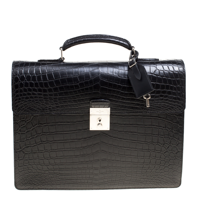 Louis Vuitton Black Crocodile Robusto Briefcase Louis Vuitton | The ...