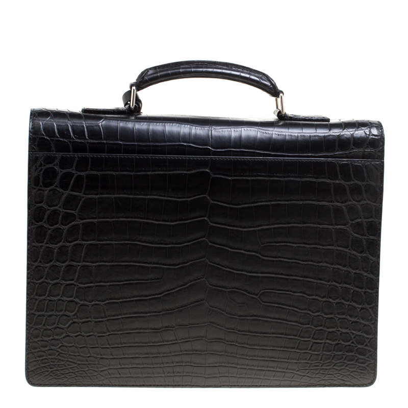 Louis Vuitton Porte-Documents Voyage Crocodile Briefcase - Flawless Crowns