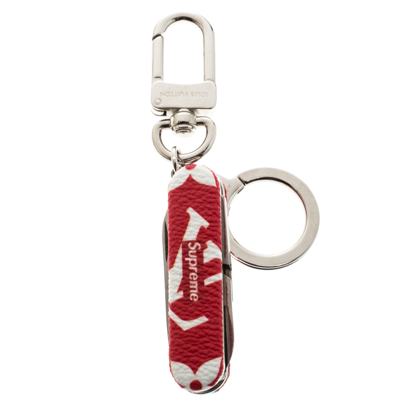 LOUIS VUITTON M67364 My Travel Tag Key Ring Navy X White X Red Auth Unisex  Used