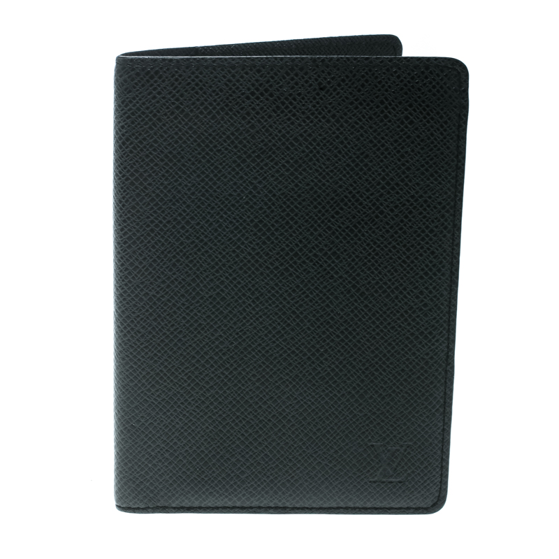 Louis Vuitton Black Taiga Leather Passport Cover