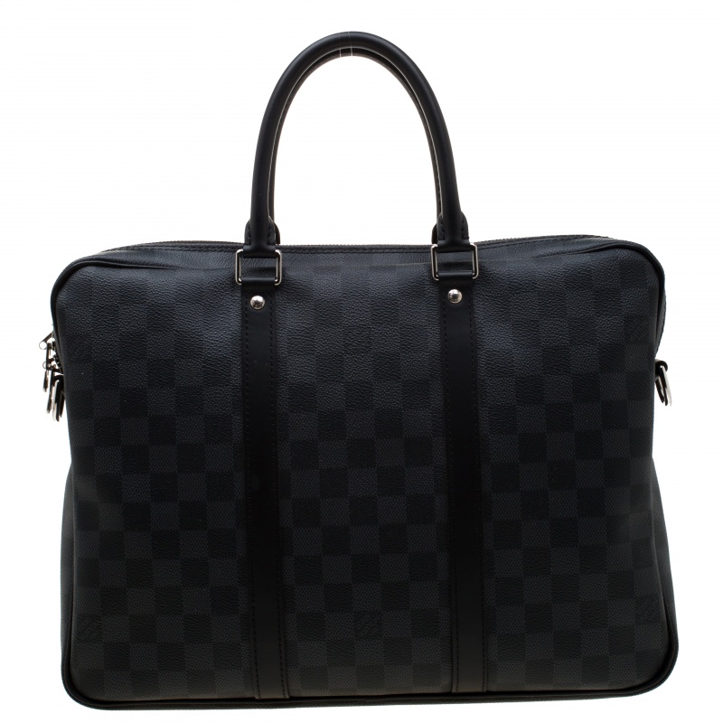 Pre Owned Louis Vuitton Damier Graphite Canvas Porte Documents Voyage PM Bag