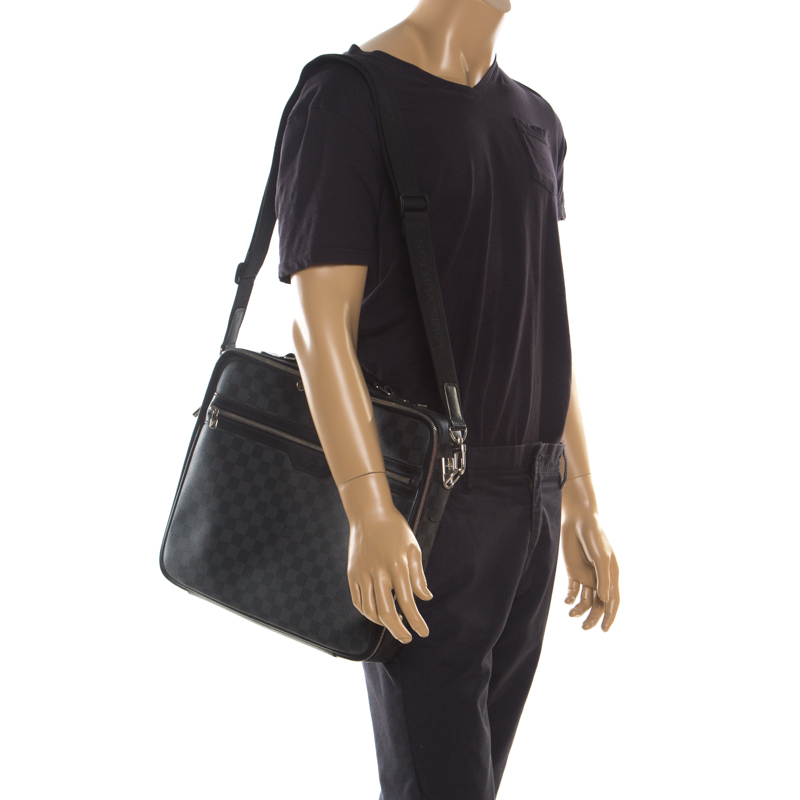 

Louis Vuitton Damier Graphite Canvas Steeve Briefcase Bag, Black