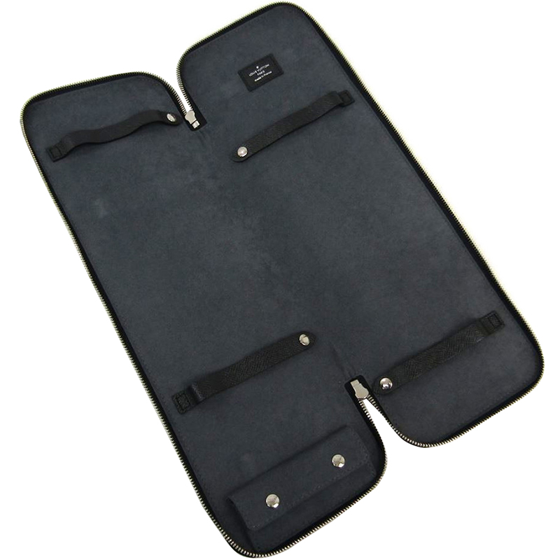 

Louis Vuitton Ardoise Taiga Leather 5 Tie Case, Black