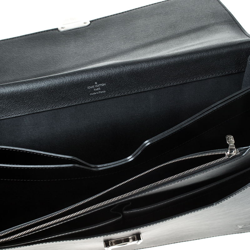 LOUIS VUITTON Epi Robusto 2 Compartment Briefcase Black 1270604