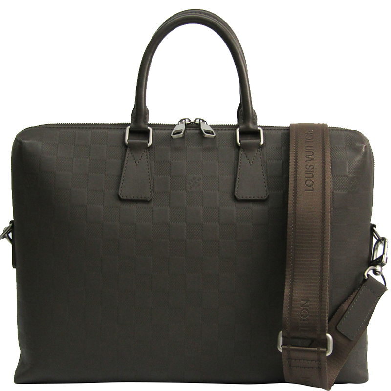 Pre Owned Louis Vuitton Damier Infini Leather Porte Documents Briefcase