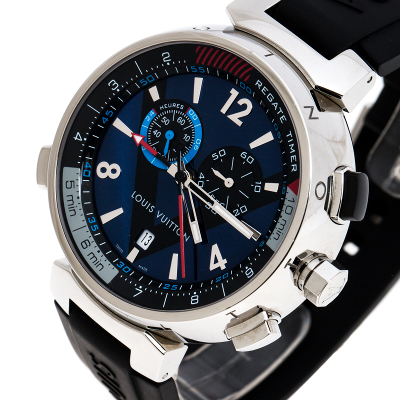 Louis Vuitton Tambour Damier Cobalt 46 Automatic Chronograph Watch