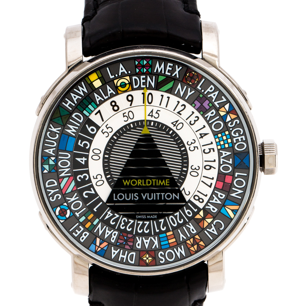 Louis Vuitton Escale Time Zone Q5D25 Japanese Limited Edition Mens Wat