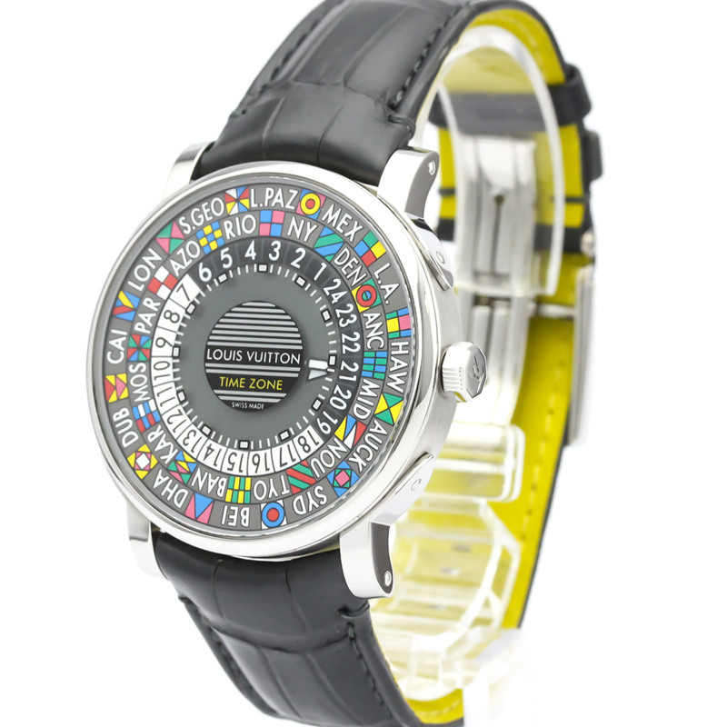 

Louis Vuitton Multicolor Stainless Steel Escale Time Zone Q5D20 Men's Wristwatch, Grey