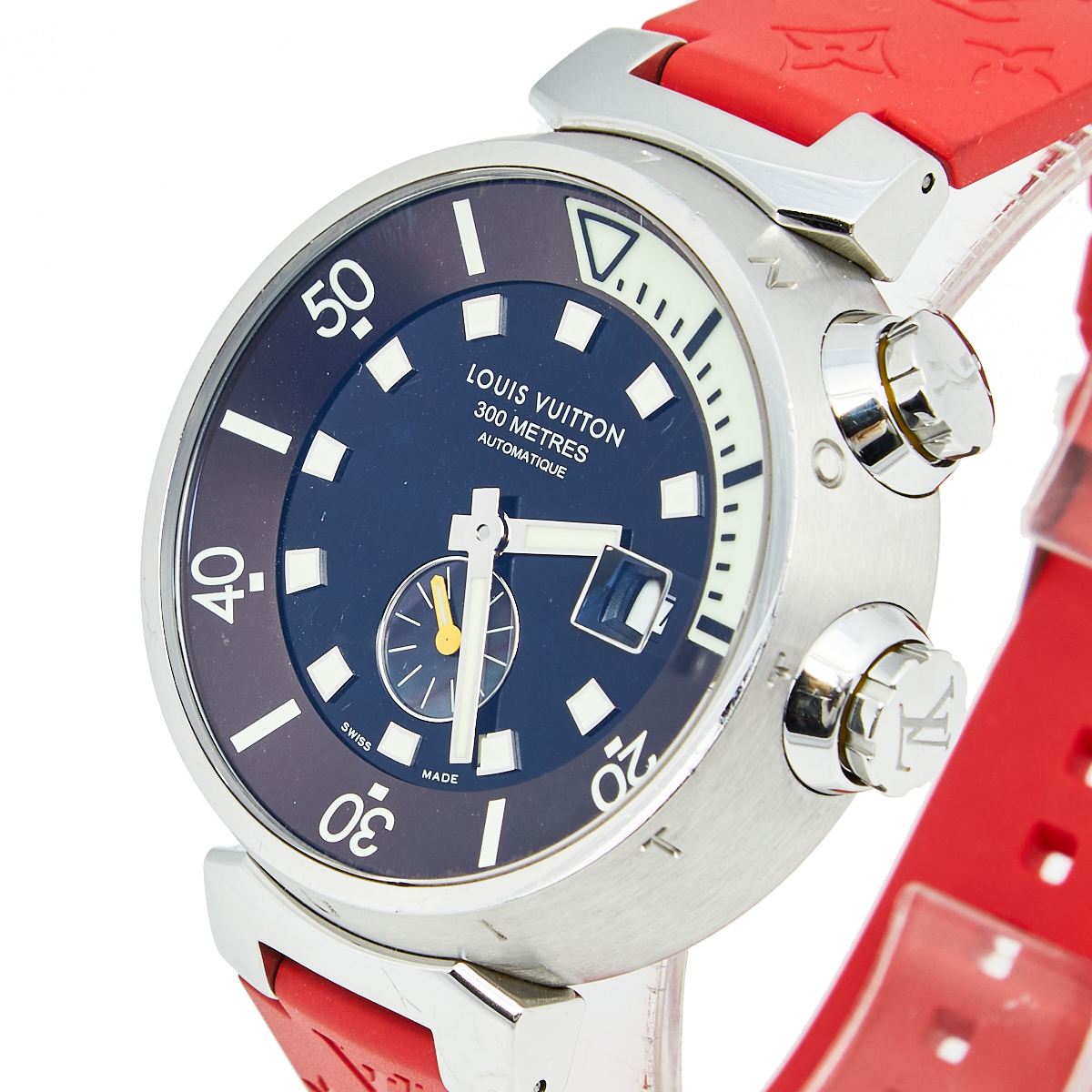 

Louis Vuitton Multicolor Stainless Steel Rubber Diving Tambour Q1031 Men's Wristwatch