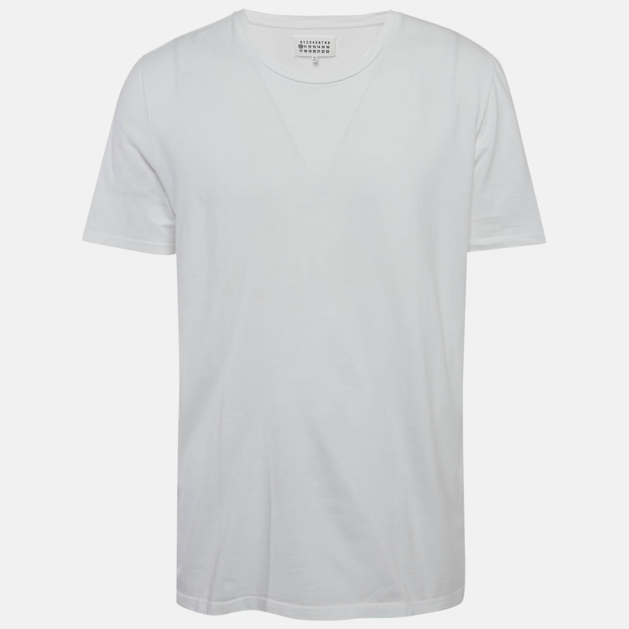 

Maison Martin Margiela White Jersey Crewneck T-Shirt XL
