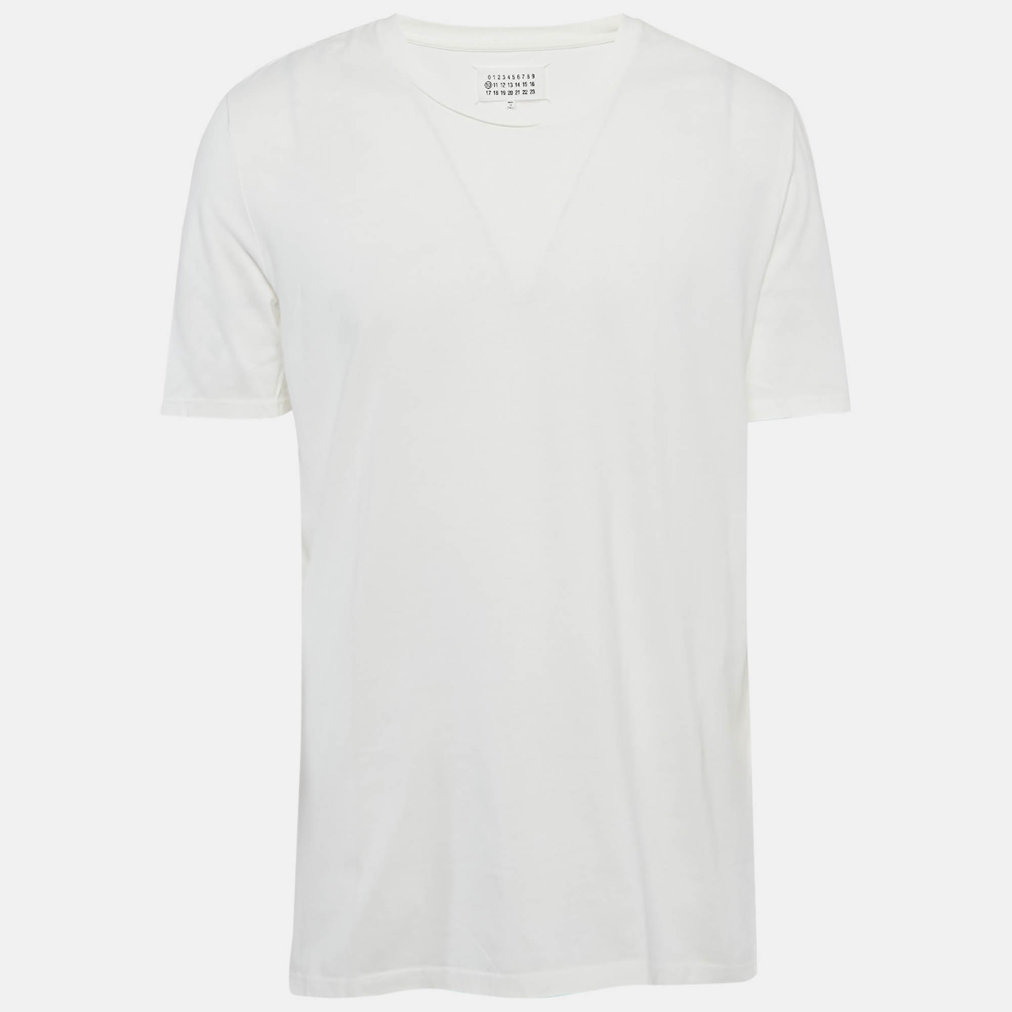 

Maison Martin Margiela Off-White Cotton Knit T-Shirt XL