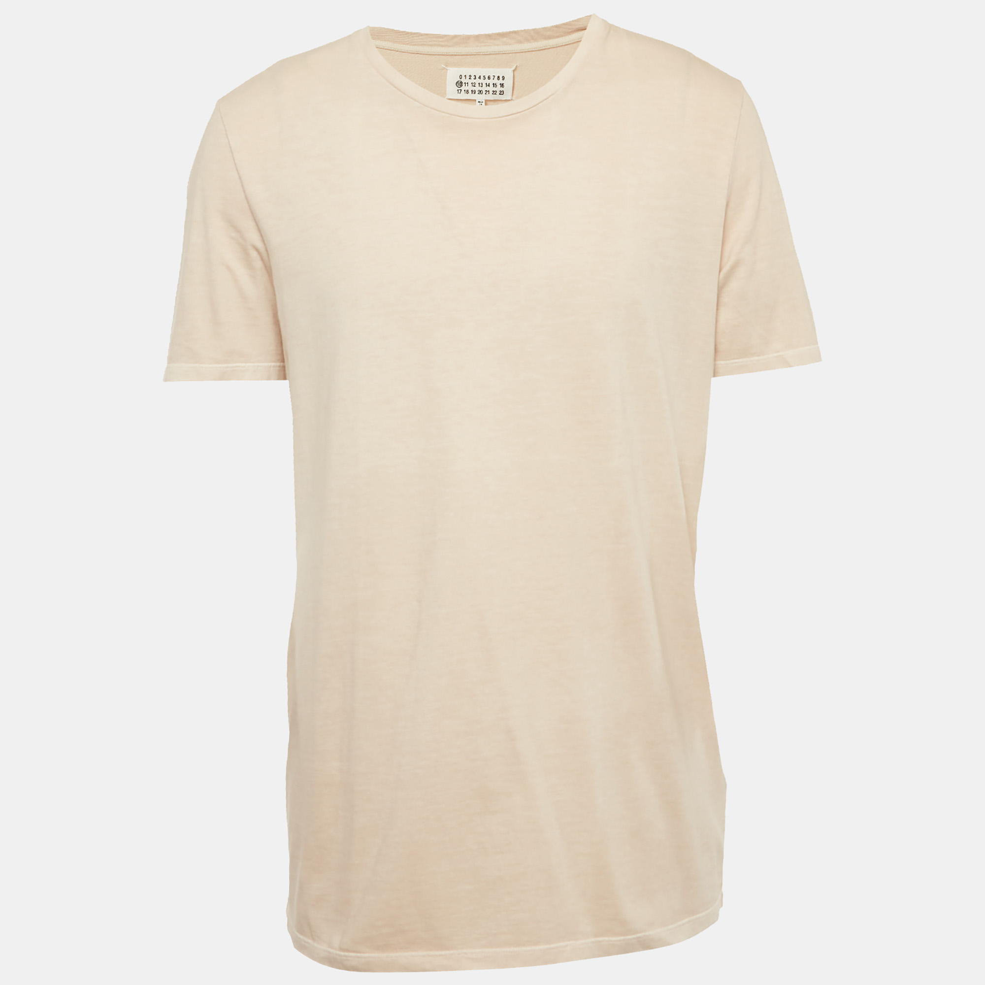 

Maison Martin Margiela Beige Cotton Knit Crew Neck T-Shirt XL