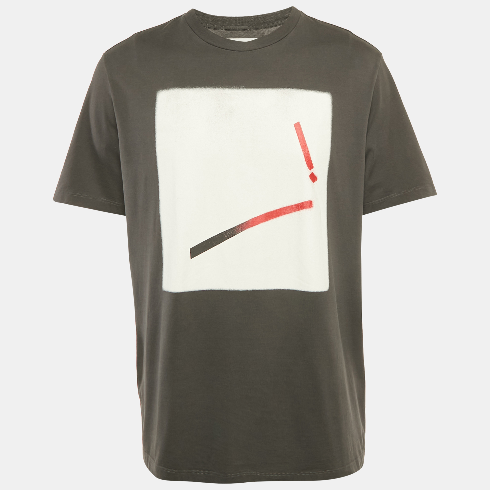 

Maison Martin Margiela Grey Printed Crew Neck T-Shirt M