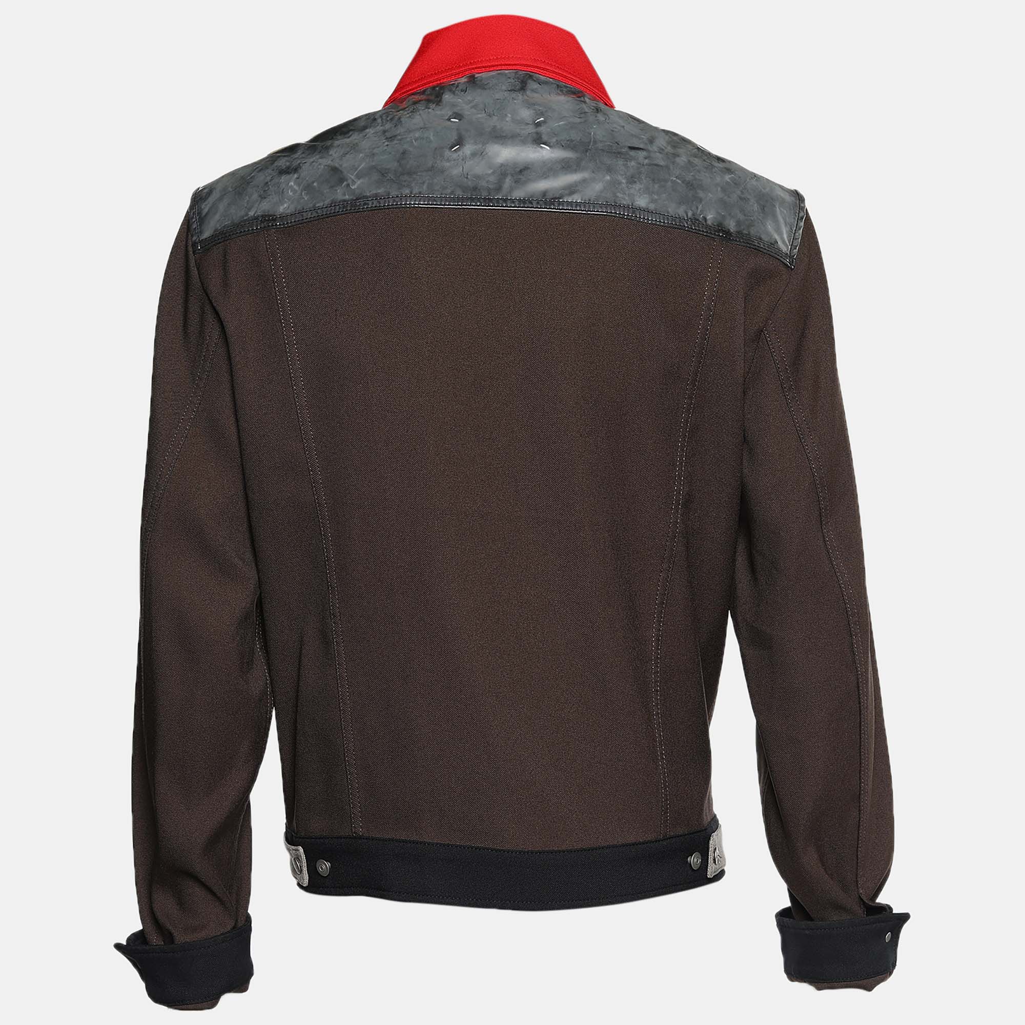 

Maison Martin Margiela Brown Textured Plastic Paneled Jacket