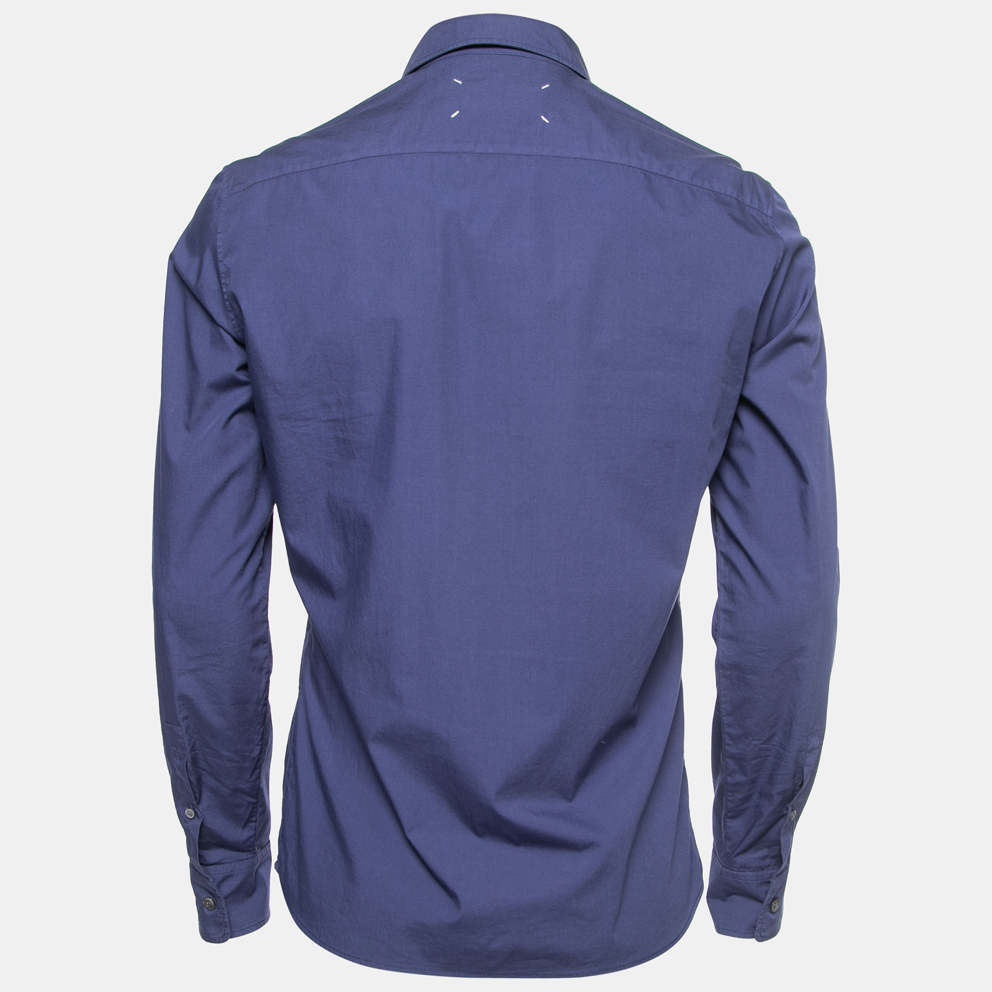 

Maison Martin Margiela Blue Cotton Outline Detail Button Front Shirt