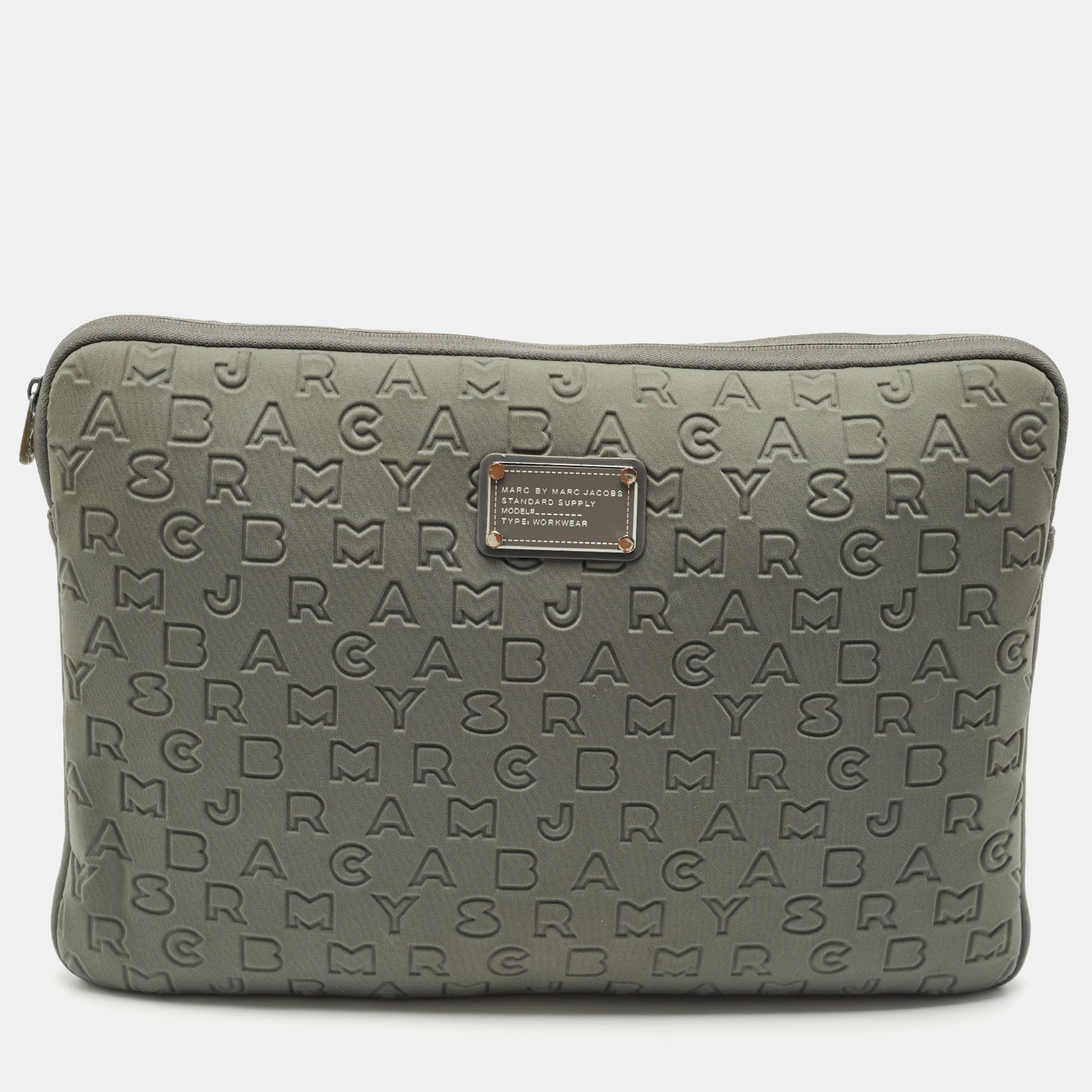 

Marc by Marc Jacobs Grey Polyester Dreamy Logo Laptop Case