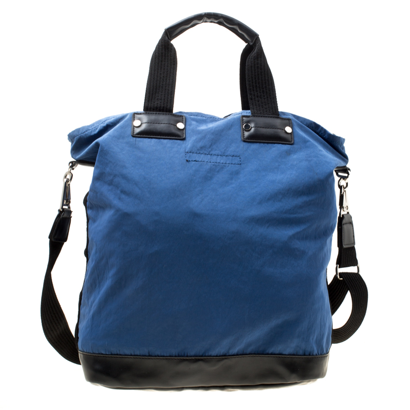 Pre Owned Marc by Marc Jacobs Blue Nylon Double Pocket Messenger Bag