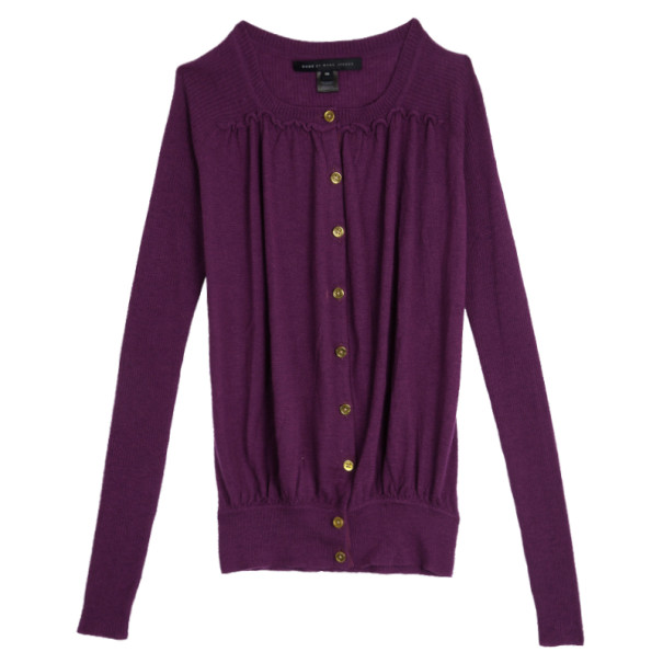 مملوكة مسبقًا Marc by Marc Jacobs Cotton-silk Gold Button Cardigan XS