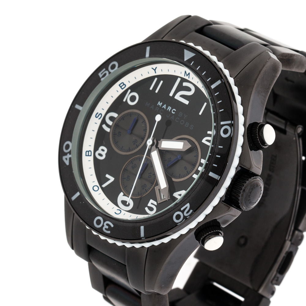 

Marc by Marc Jacobs Black PVD Coated Stainless Steel Marine Rock MBM5025 Men's Wristwatch