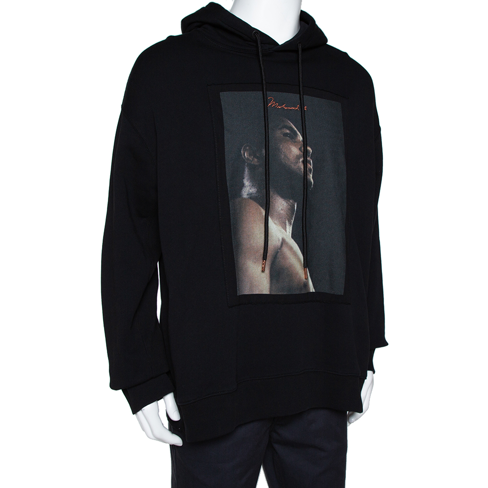 

Marcelo Burlon Black Cotton Muhammad Ali Hoodie