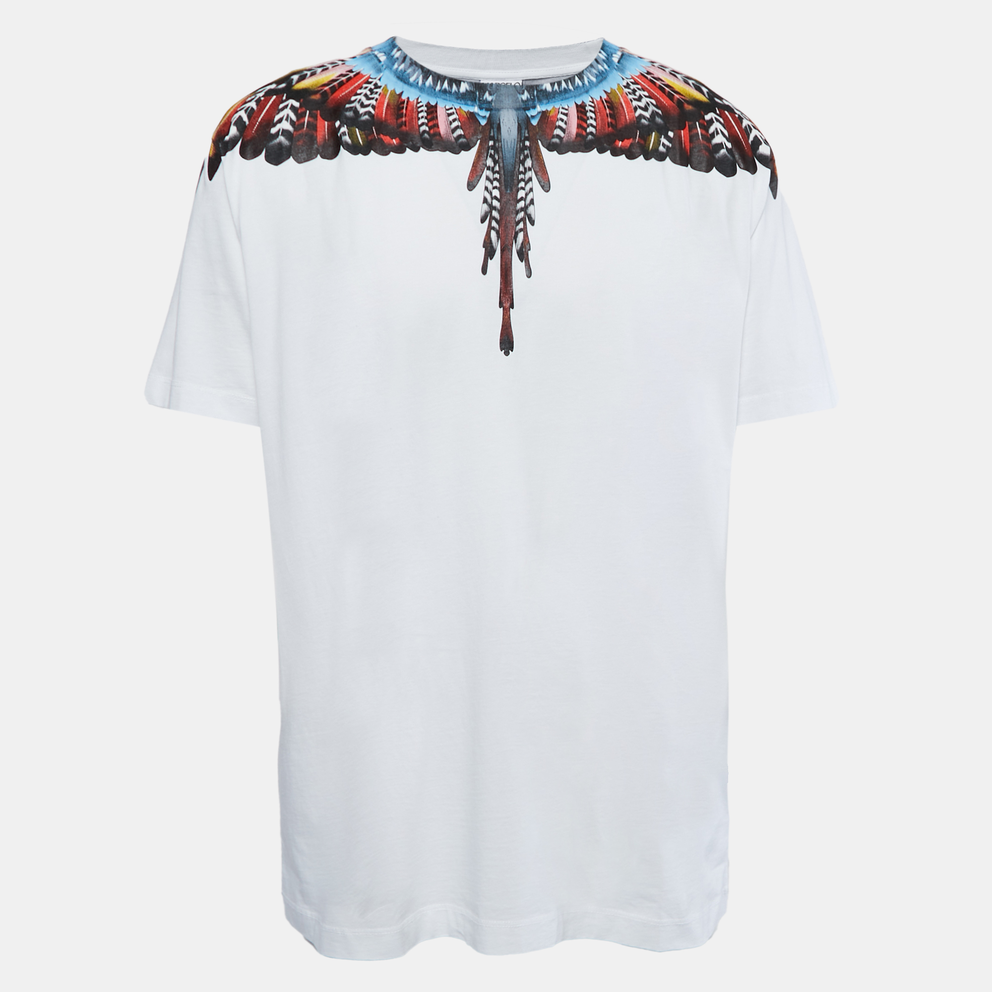 

Marcelo Burlon White Grizzly Wings Print Cotton Regular T-Shirt