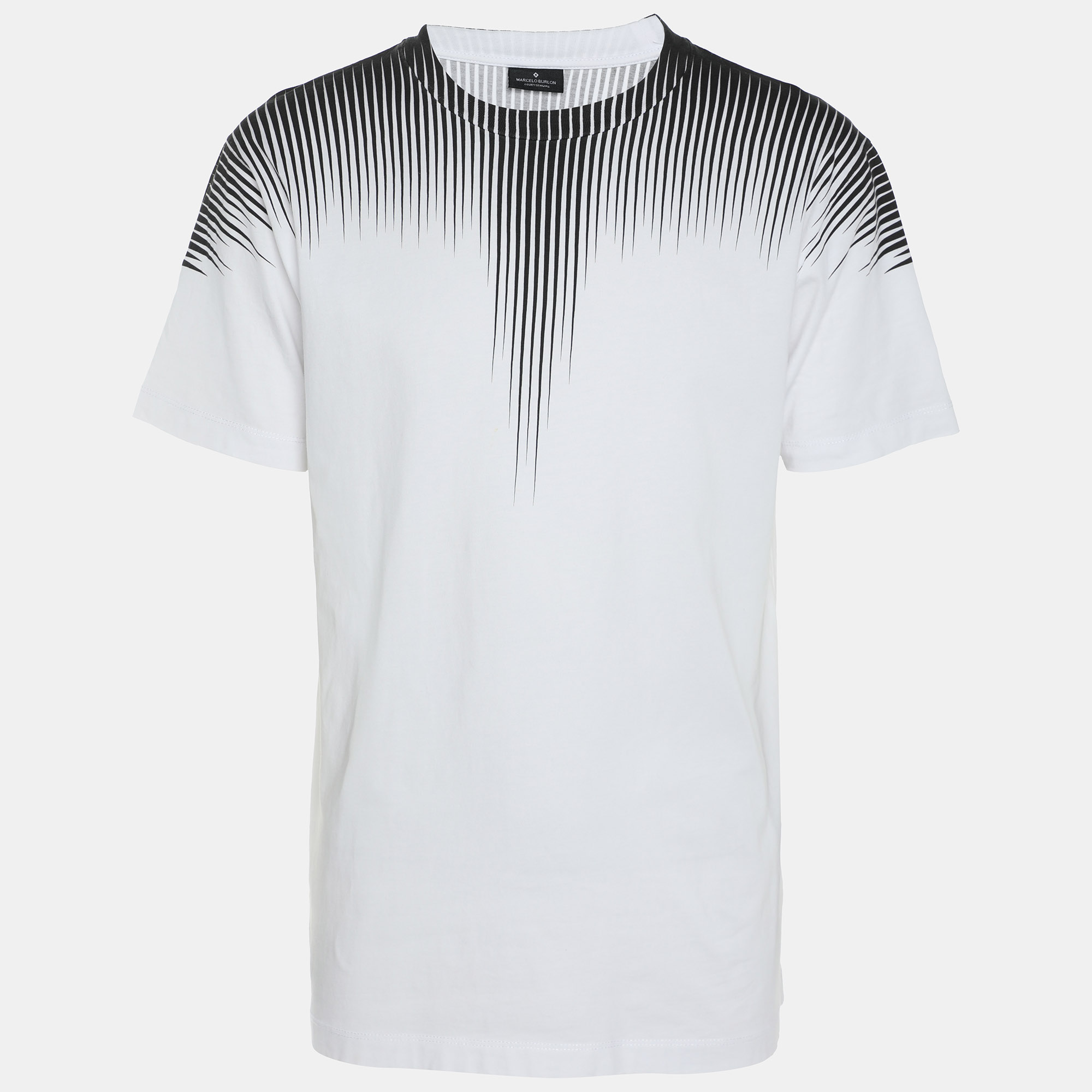 

Marcelo Burlon White/Black Cotton T-Shirt S
