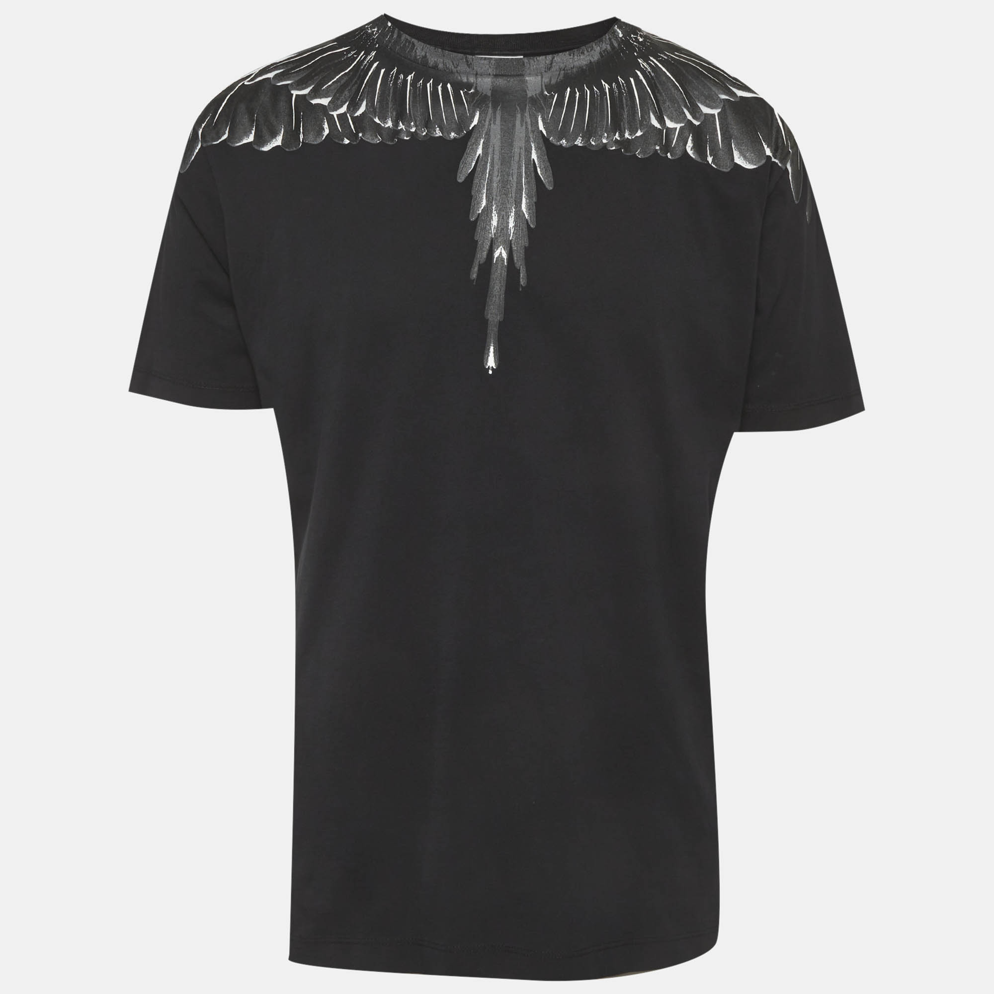 

Marcelo Burlon County of Milan Black Icon Wings Print Cotton Crew Neck T-Shirt M